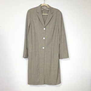 MAX‎ MARA Women's Grayish Beige Long Sleeve Overcoat Sz 8